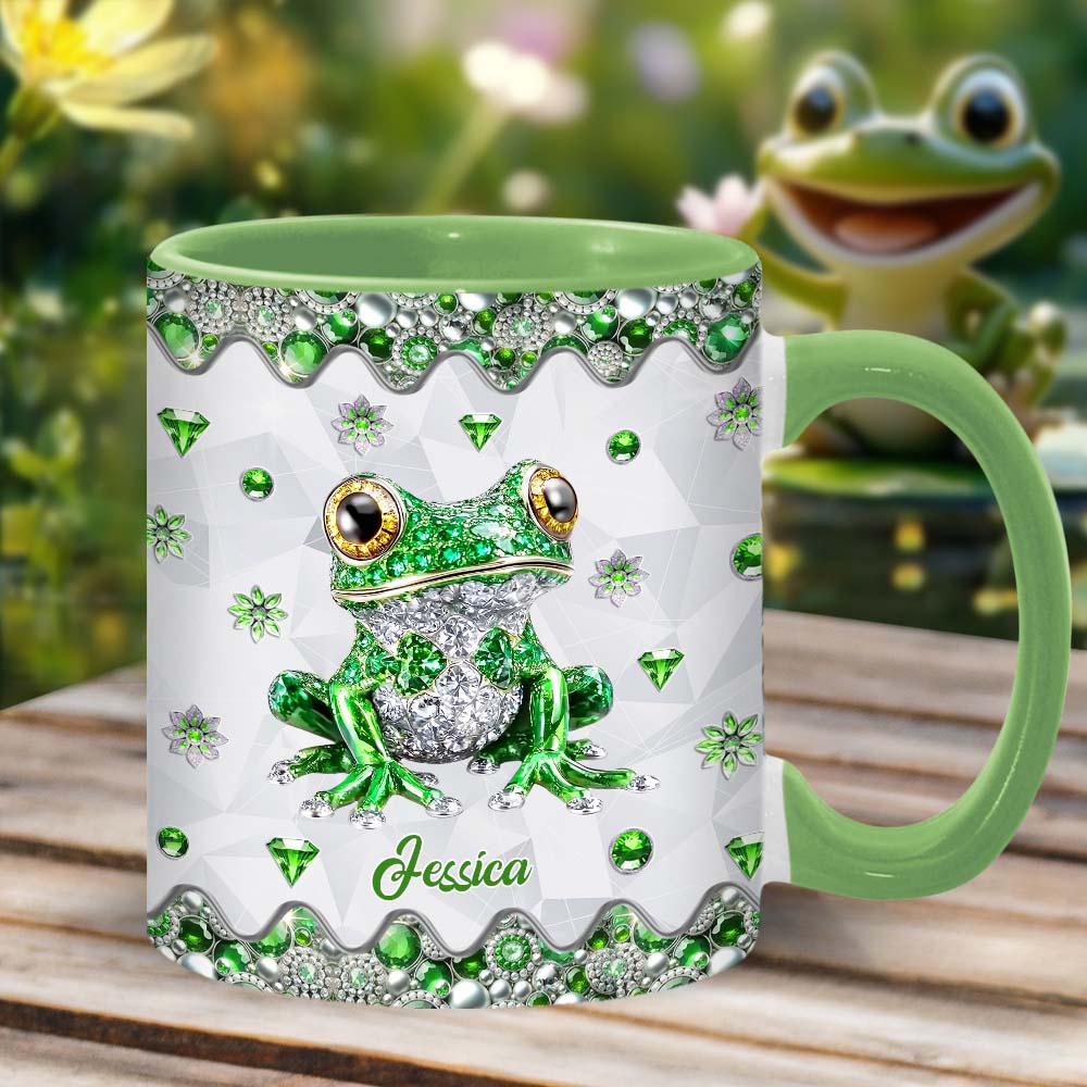 Mug personnalisé à motif grenouille « Juste une fille qui adore les grenouilles »