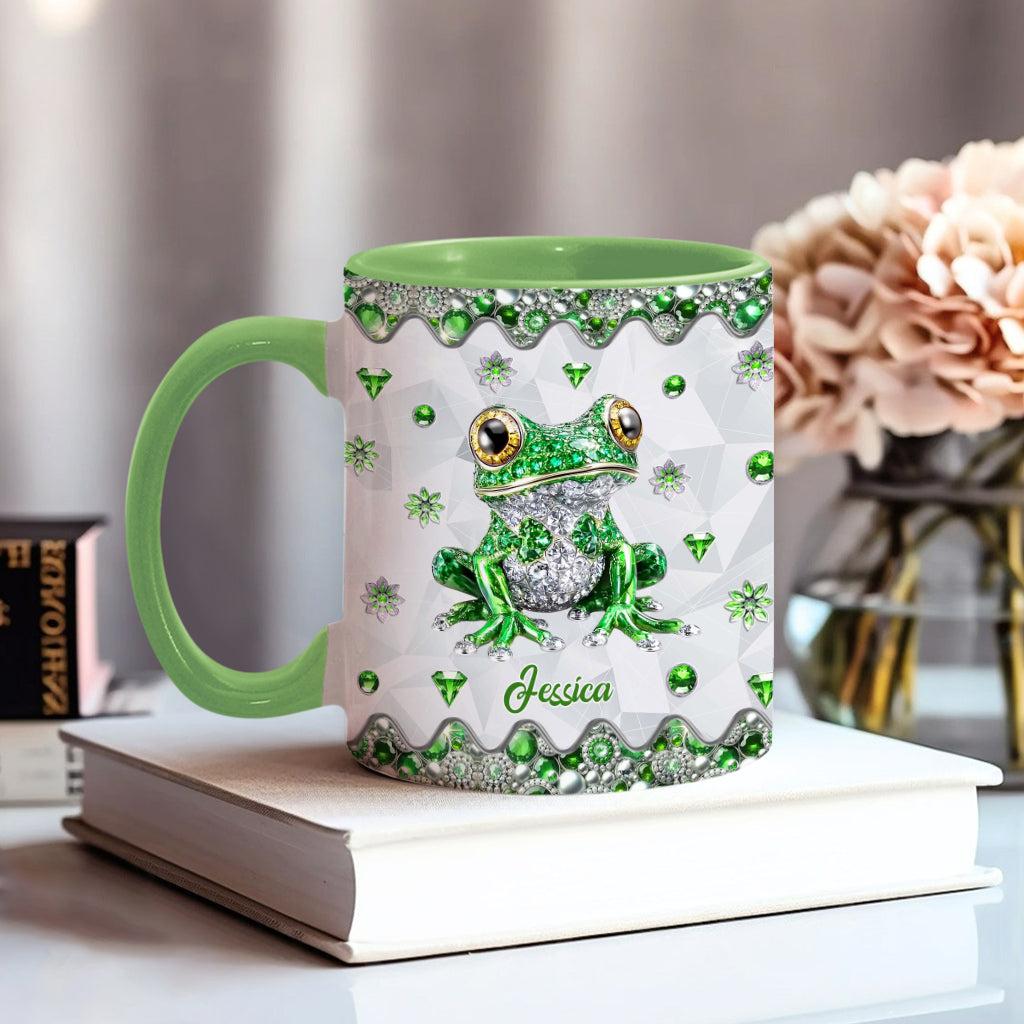 Mug personnalisé à motif grenouille « Juste une fille qui adore les grenouilles »