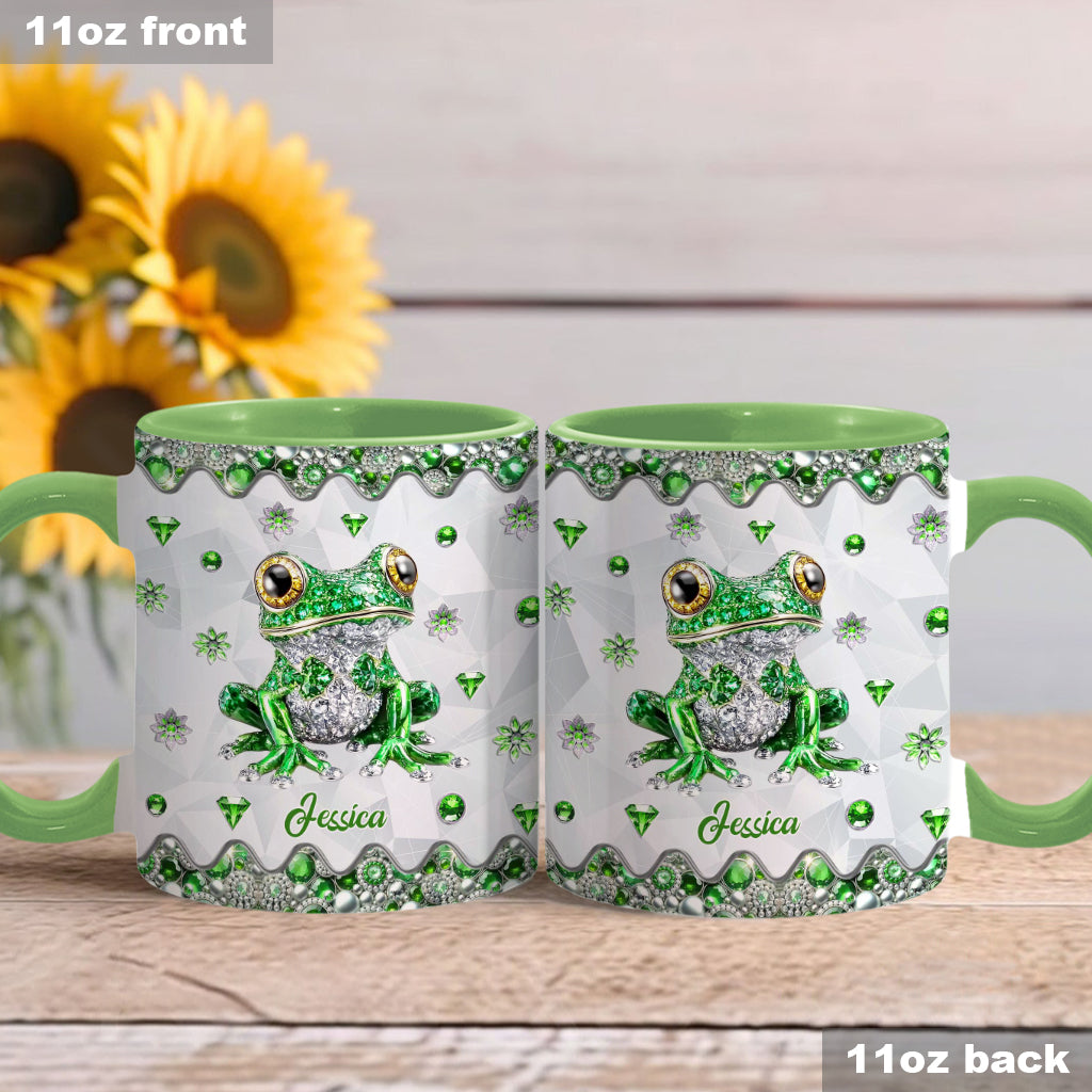 Mug personnalisé à motif grenouille « Juste une fille qui adore les grenouilles »