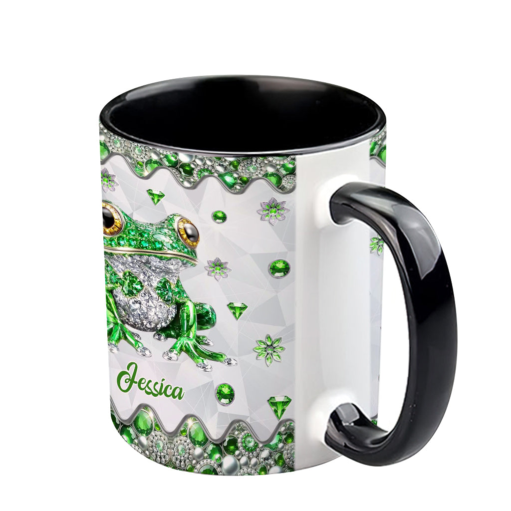 Mug personnalisé à motif grenouille « Juste une fille qui adore les grenouilles »