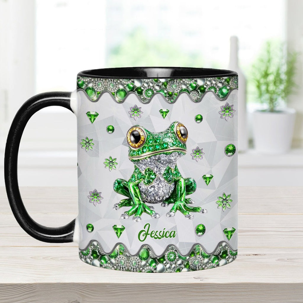 Mug personnalisé à motif grenouille « Juste une fille qui adore les grenouilles »
