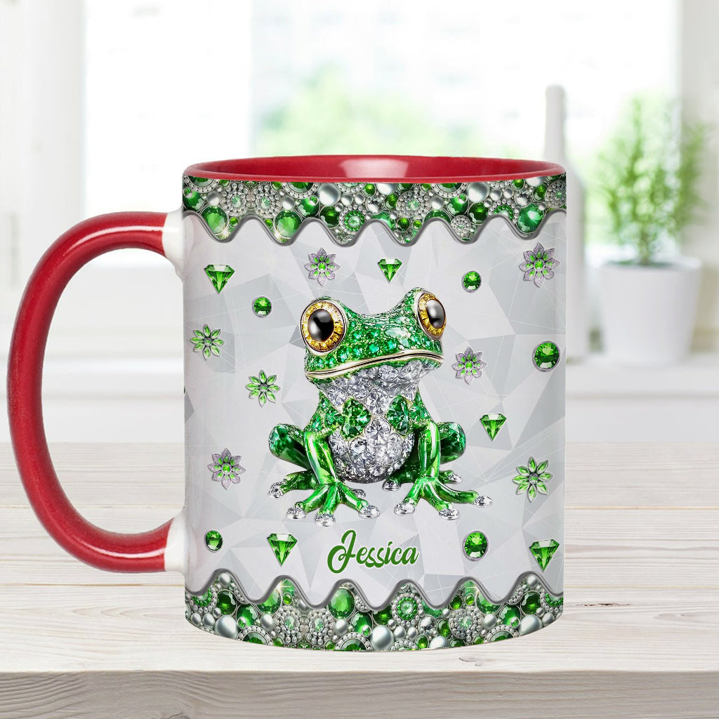Mug personnalisé à motif grenouille « Juste une fille qui adore les grenouilles »