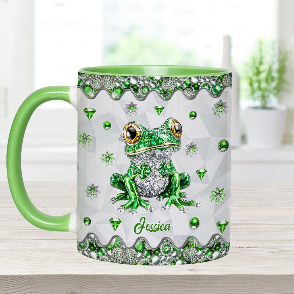 Mug personnalisé à motif grenouille « Juste une fille qui adore les grenouilles »