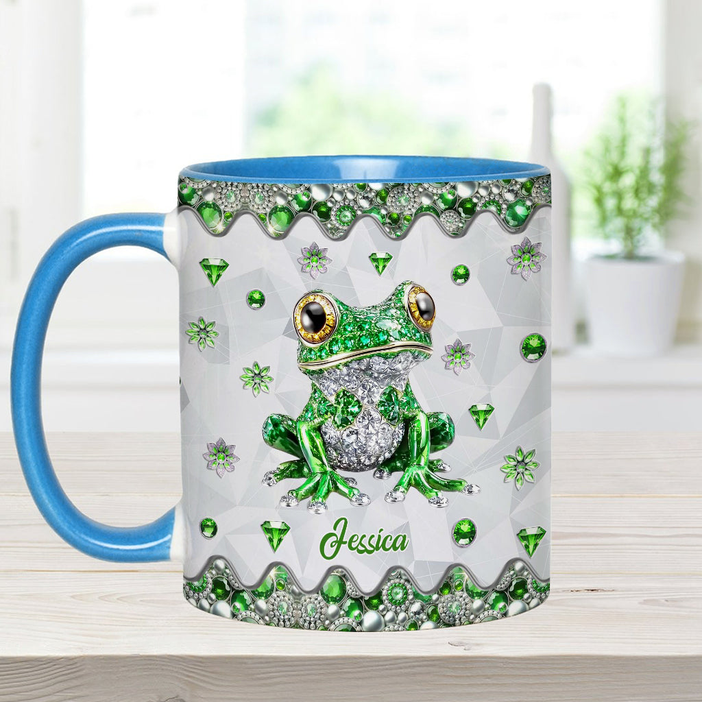 Mug personnalisé à motif grenouille « Juste une fille qui adore les grenouilles »