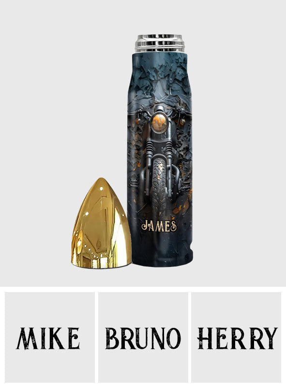 Never Underestimate An Old Man With A Motorcycle - Personalized Biker Bullet Tumbler