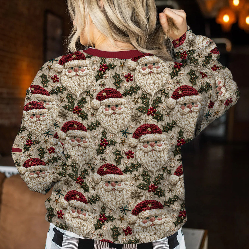 Pull de Noël moche et personnalisé avec le Père Noël mignon