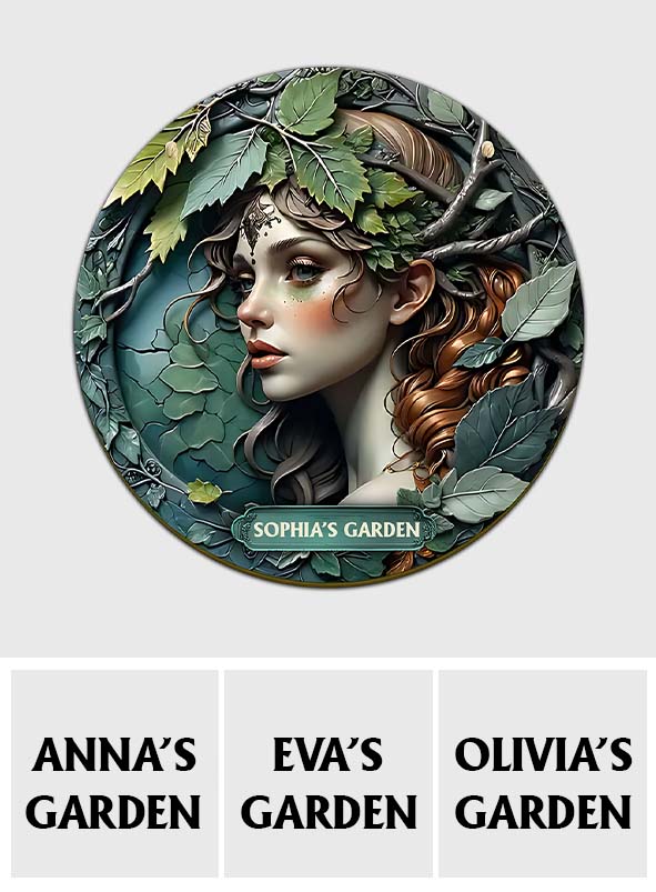 Panneau rond en bois personnalisé « Plant Lady » - Jardinage