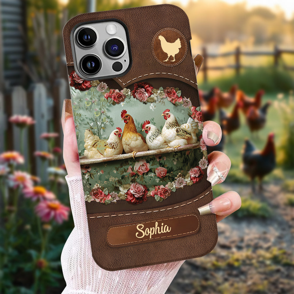 Coque de téléphone personnalisée Chicken Lady - Motif poulet intégral