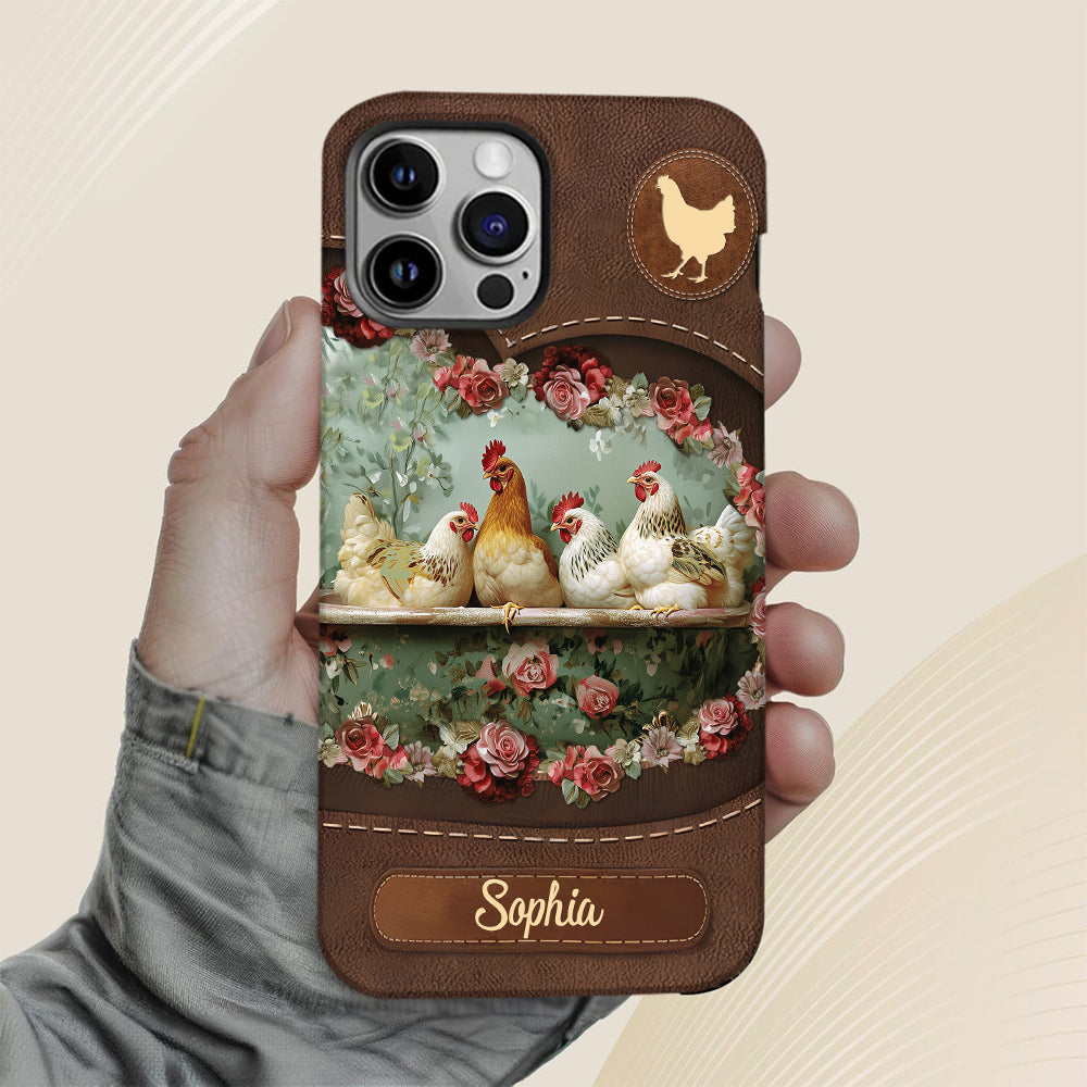 Coque de téléphone personnalisée Chicken Lady - Motif poulet intégral