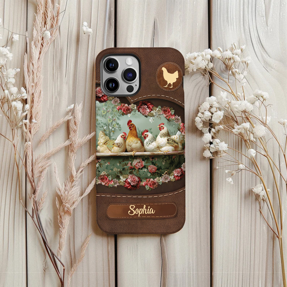 Coque de téléphone personnalisée Chicken Lady - Motif poulet intégral