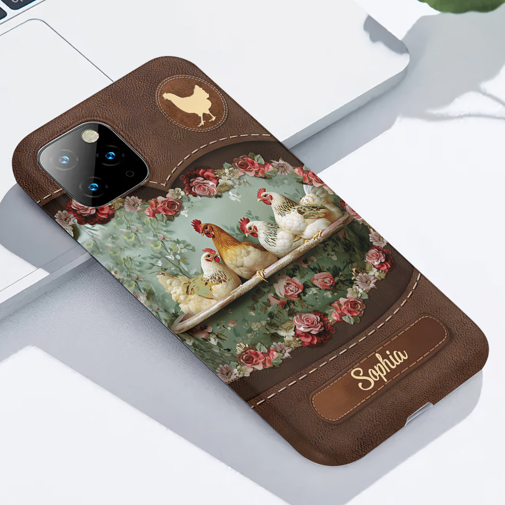 Coque de téléphone personnalisée Chicken Lady - Motif poulet intégral