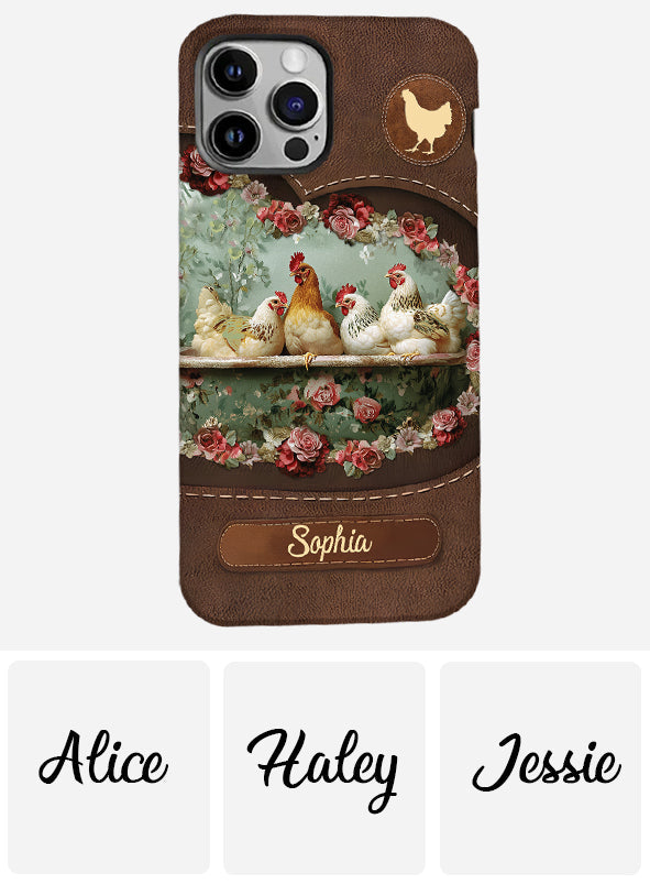 Coque de téléphone personnalisée Chicken Lady - Motif poulet intégral