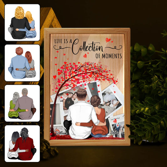 Créer des souvenirs ensemble - Cadre photo lumineux personnalisé pour couple