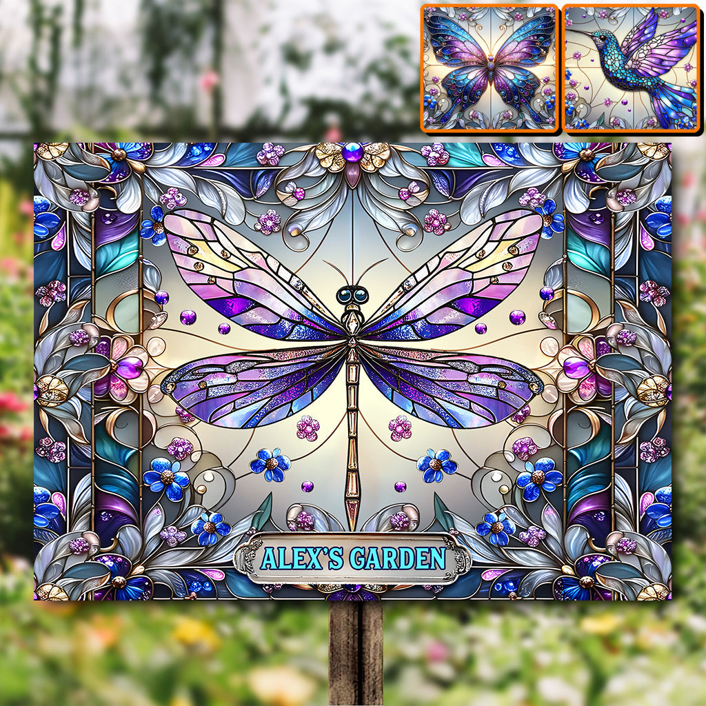 Mon petit jardin - Panneau métallique rectangulaire personnalisé pour le jardinage