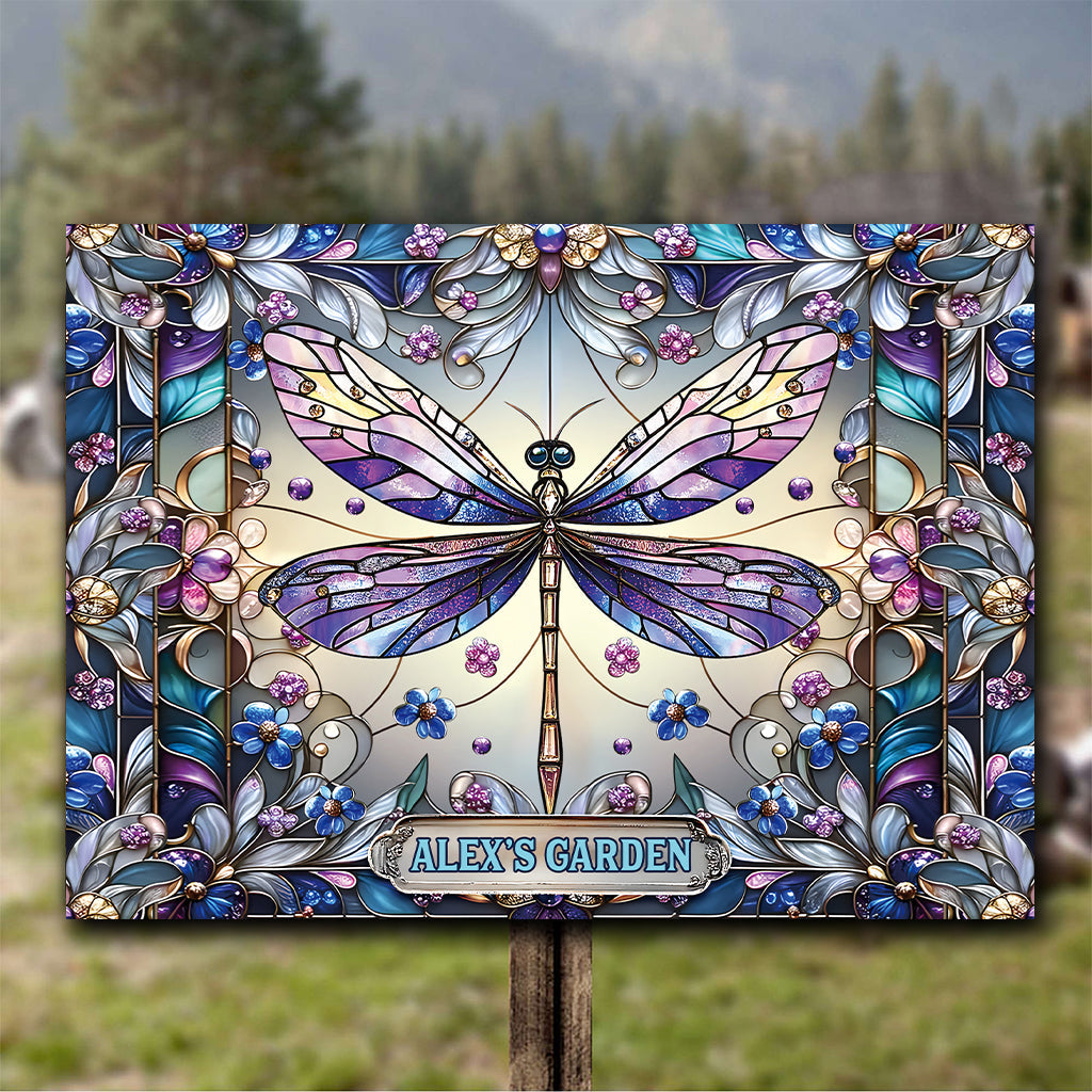 Mon petit jardin - Panneau métallique rectangulaire personnalisé pour le jardinage