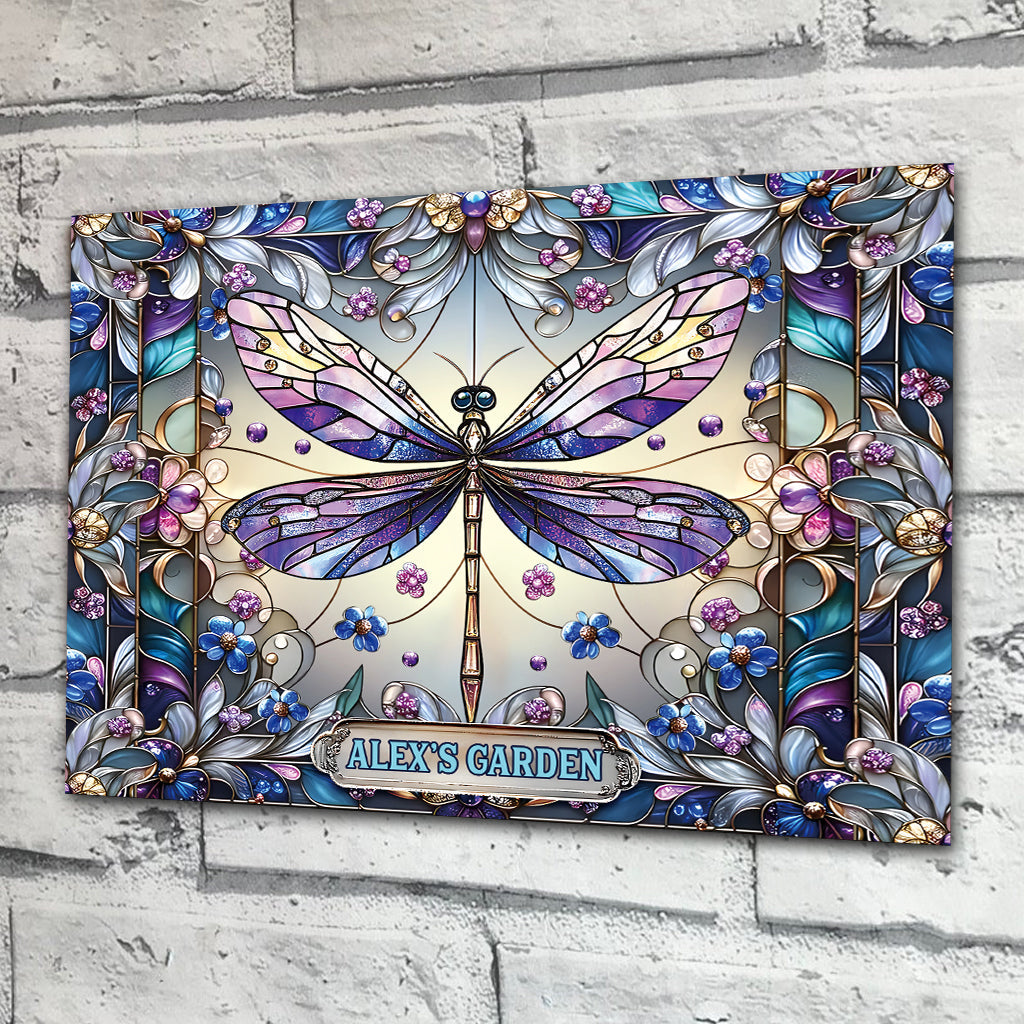 Mon petit jardin - Panneau métallique rectangulaire personnalisé pour le jardinage