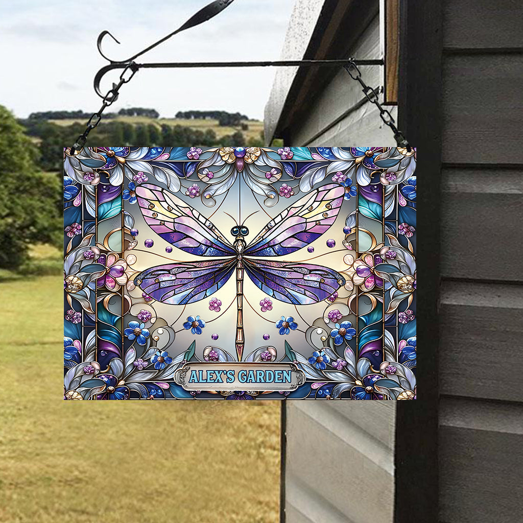 Mon petit jardin - Panneau métallique rectangulaire personnalisé pour le jardinage