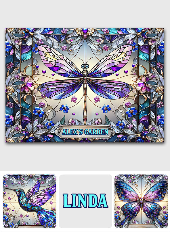 Mon petit jardin - Panneau métallique rectangulaire personnalisé pour le jardinage