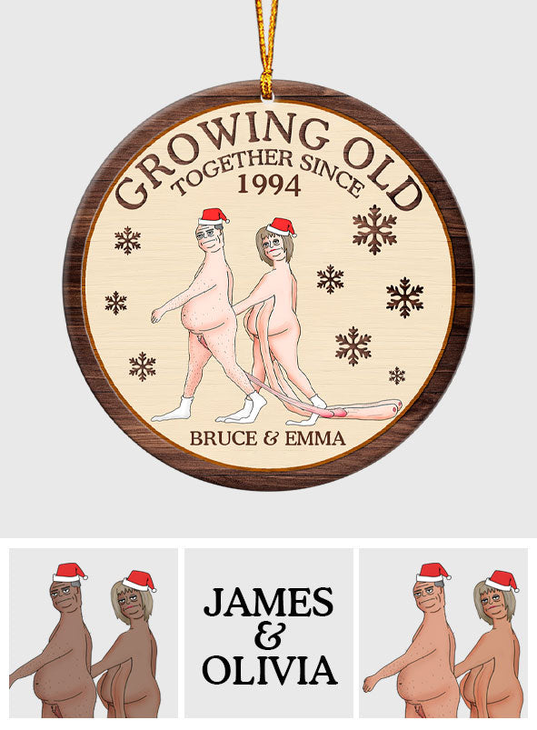 Growing Old Together - Personalized Couple Ornament
