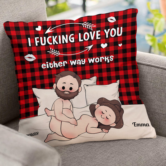I Love You - Personalized Couple Throw Pillow