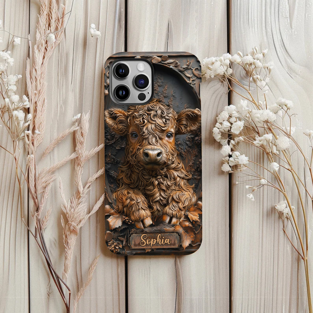 Coque de téléphone personnalisée avec imprimé intégral « Bébé vache »