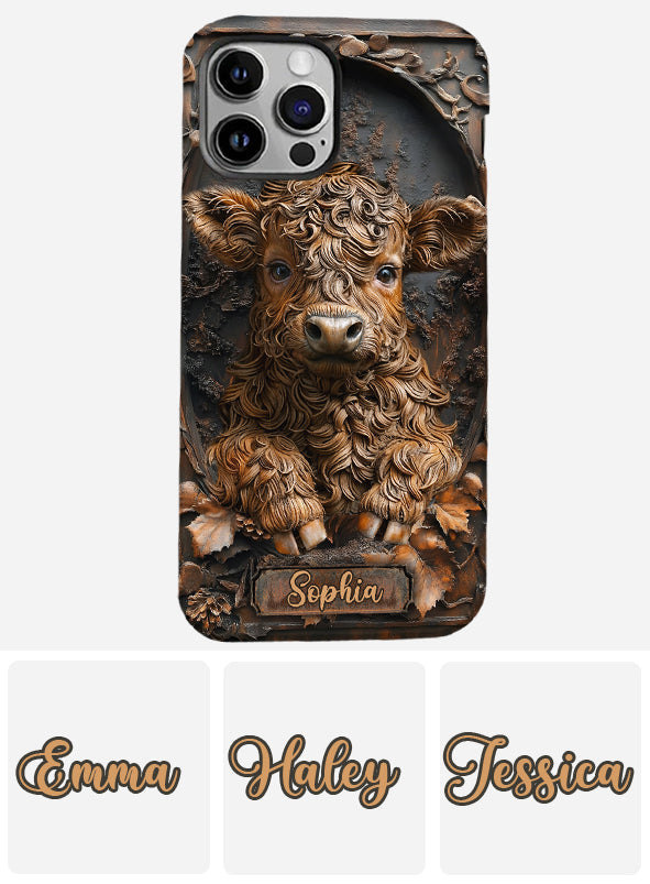 Coque de téléphone personnalisée avec imprimé intégral « Bébé vache »