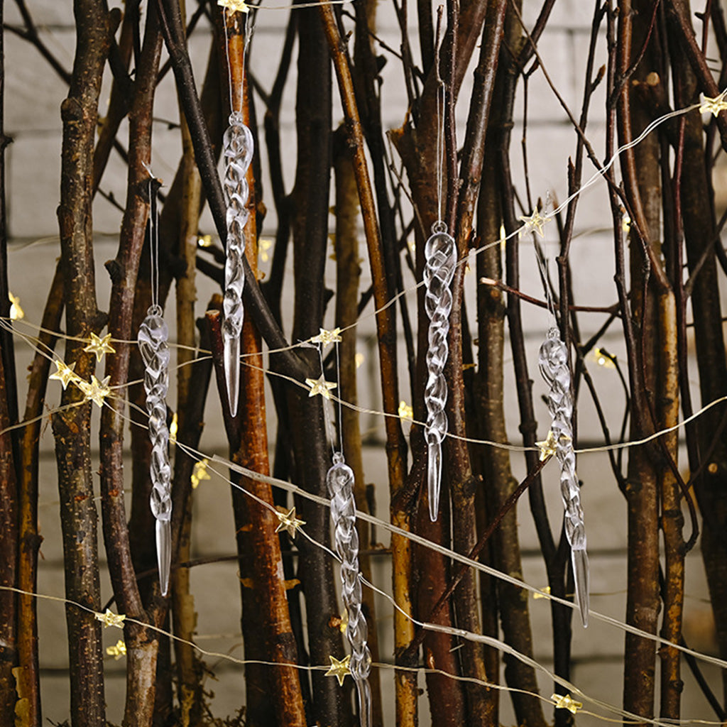 Ornement en verre en forme de glaçon