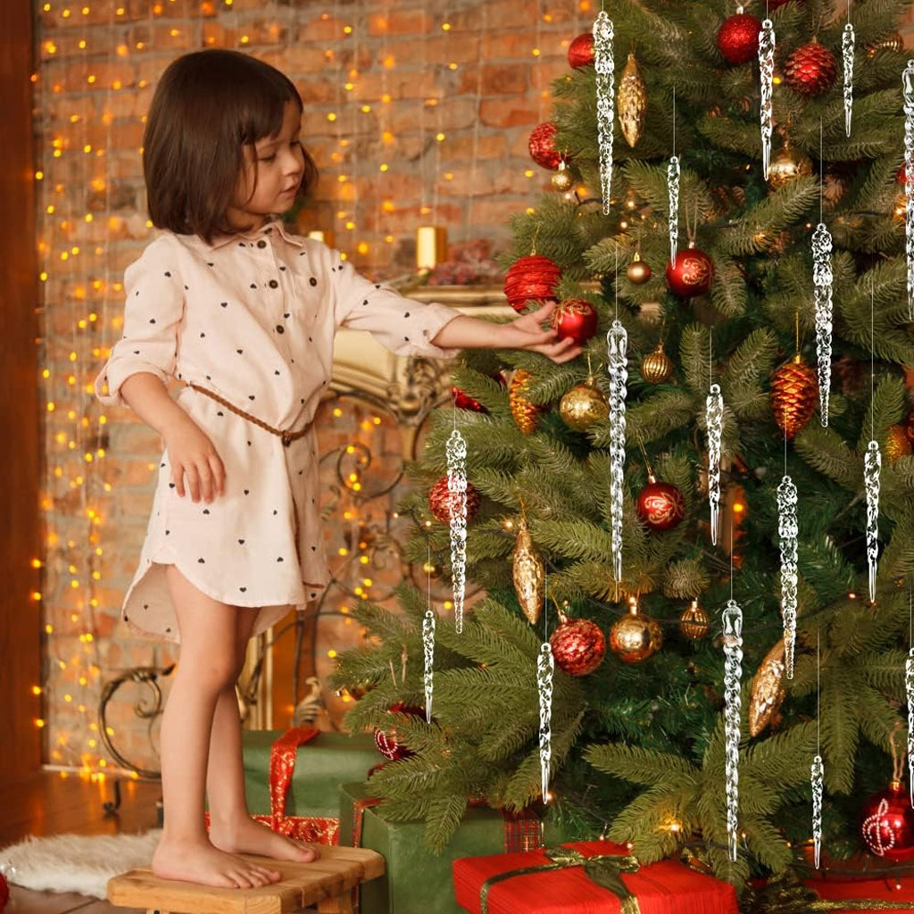 Ornement en verre en forme de glaçon