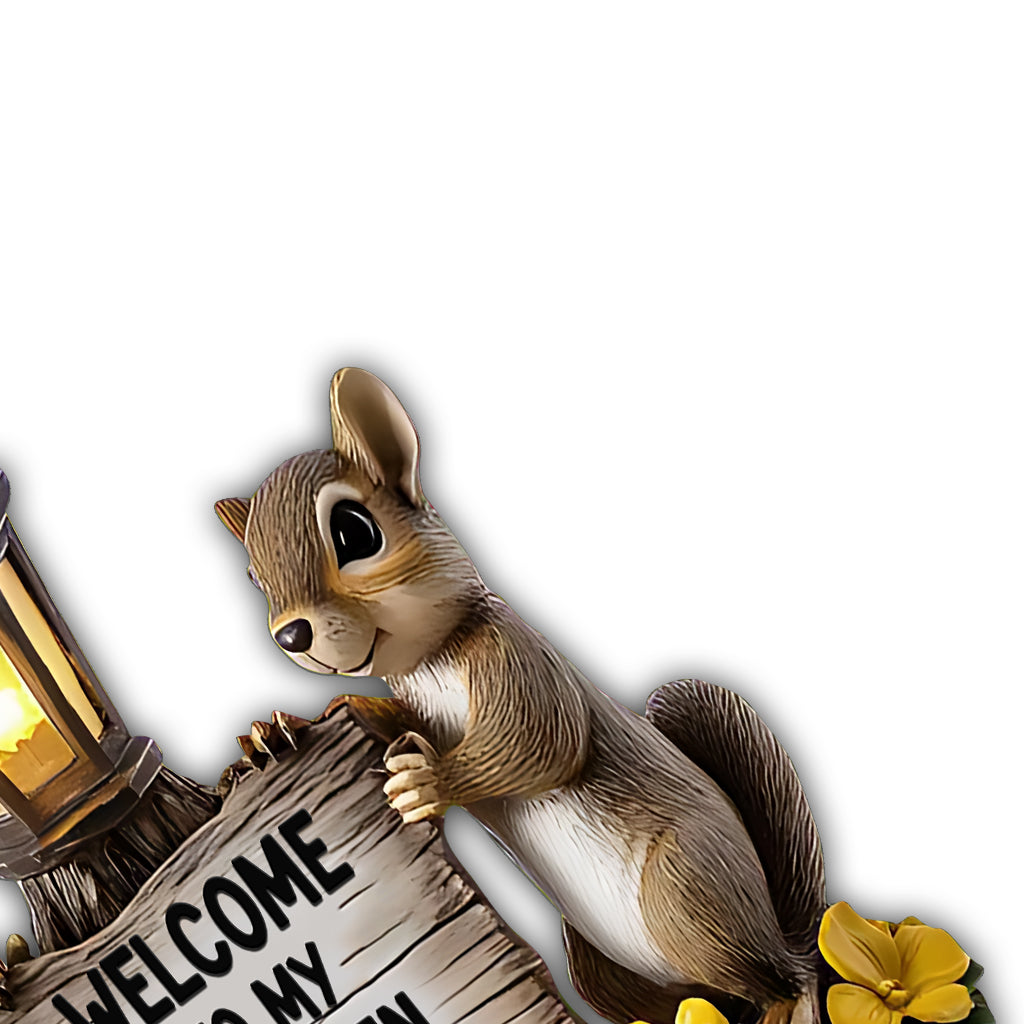 Bienvenue dans mon jardin - Panneau en métal découpé personnalisé pour le jardinage