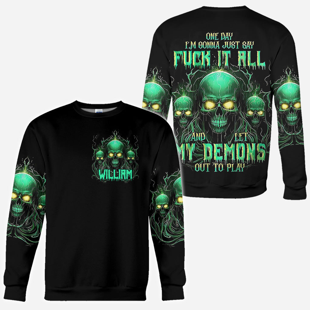 My Demons - Personalized Skull All Over Shirt