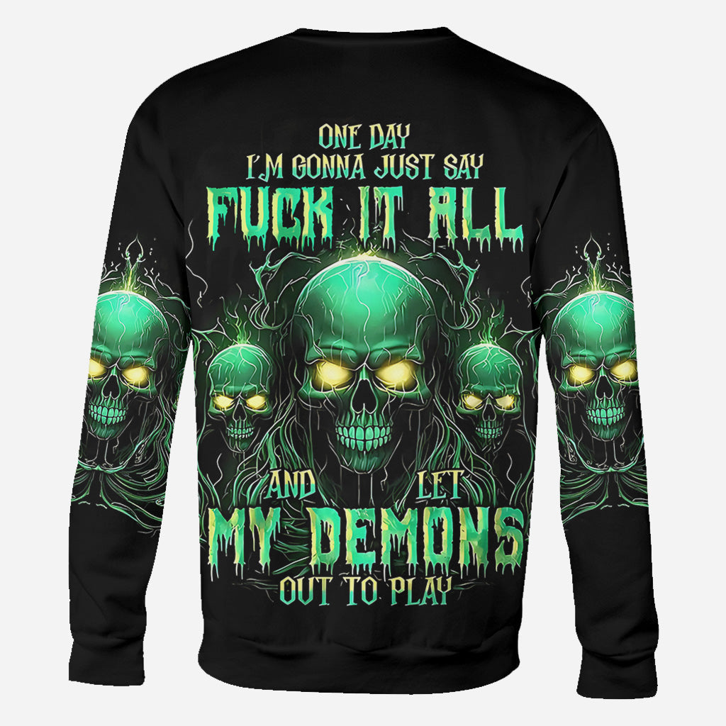 My Demons - Personalized Skull All Over Shirt