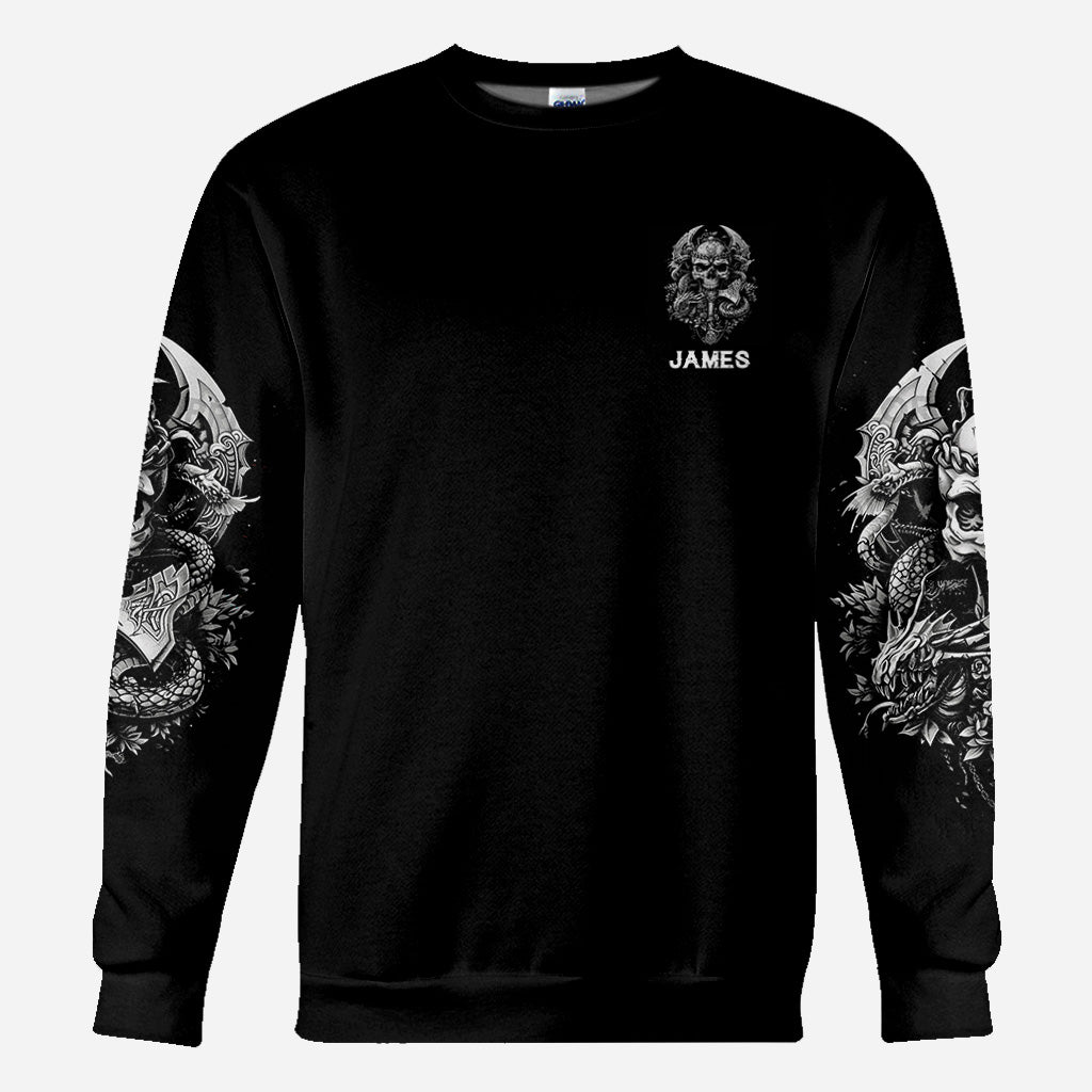 Un jour, je dirai simplement - T-shirt personnalisé avec tête de mort