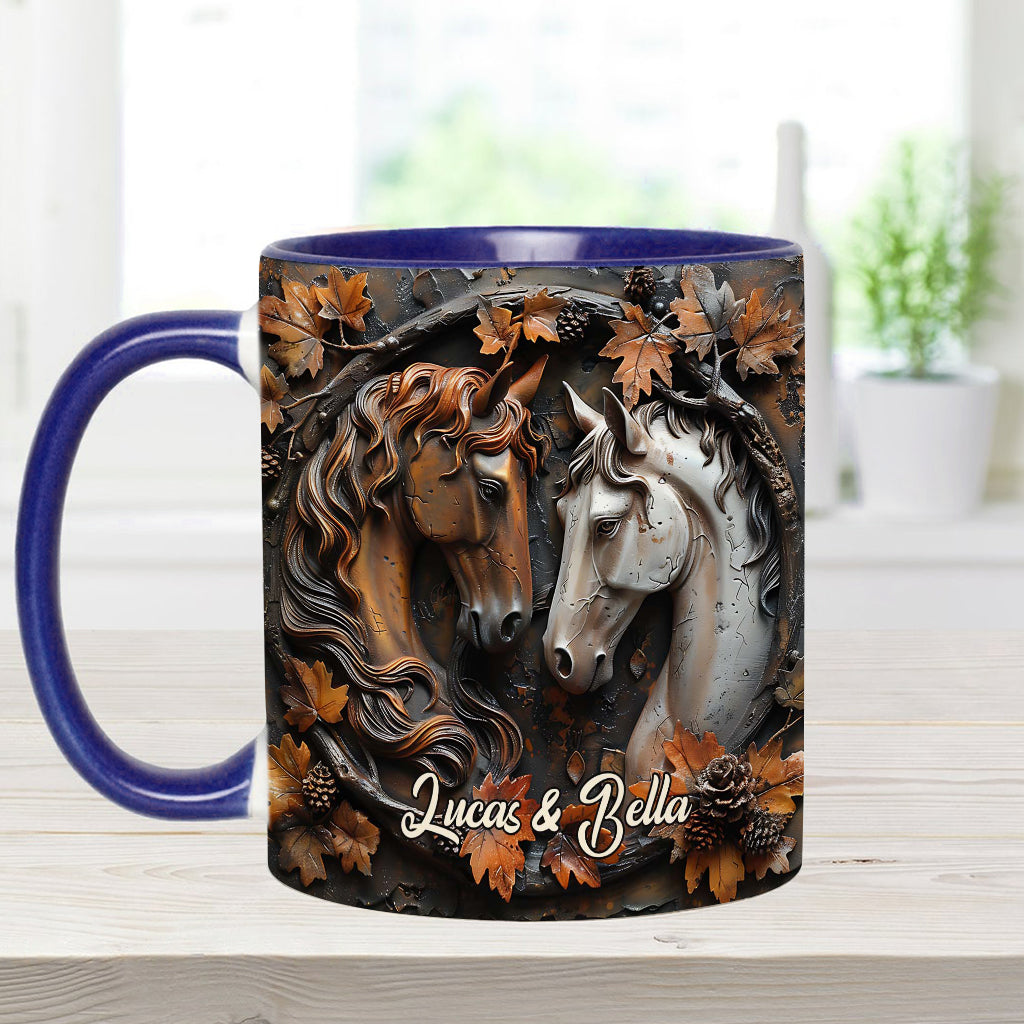 Mug personnalisé « C'est toi et moi » avec motif cheval
