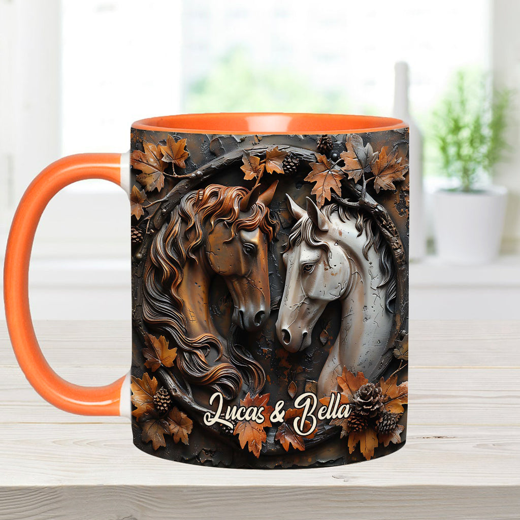 Mug personnalisé « C'est toi et moi » avec motif cheval