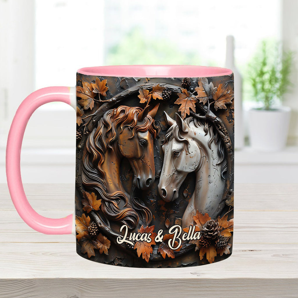 Mug personnalisé « C'est toi et moi » avec motif cheval