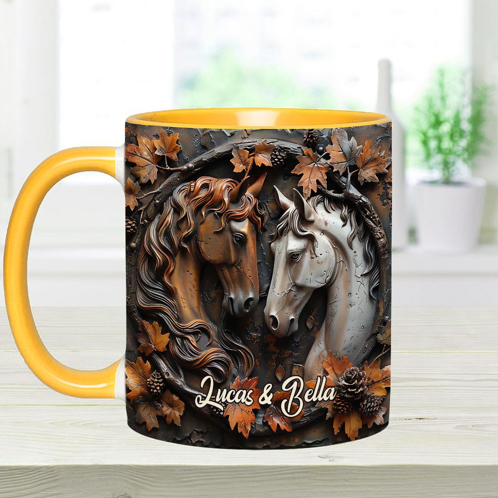 Mug personnalisé « C'est toi et moi » avec motif cheval