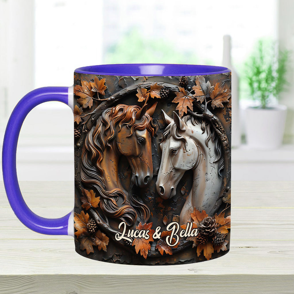 Mug personnalisé « C'est toi et moi » avec motif cheval