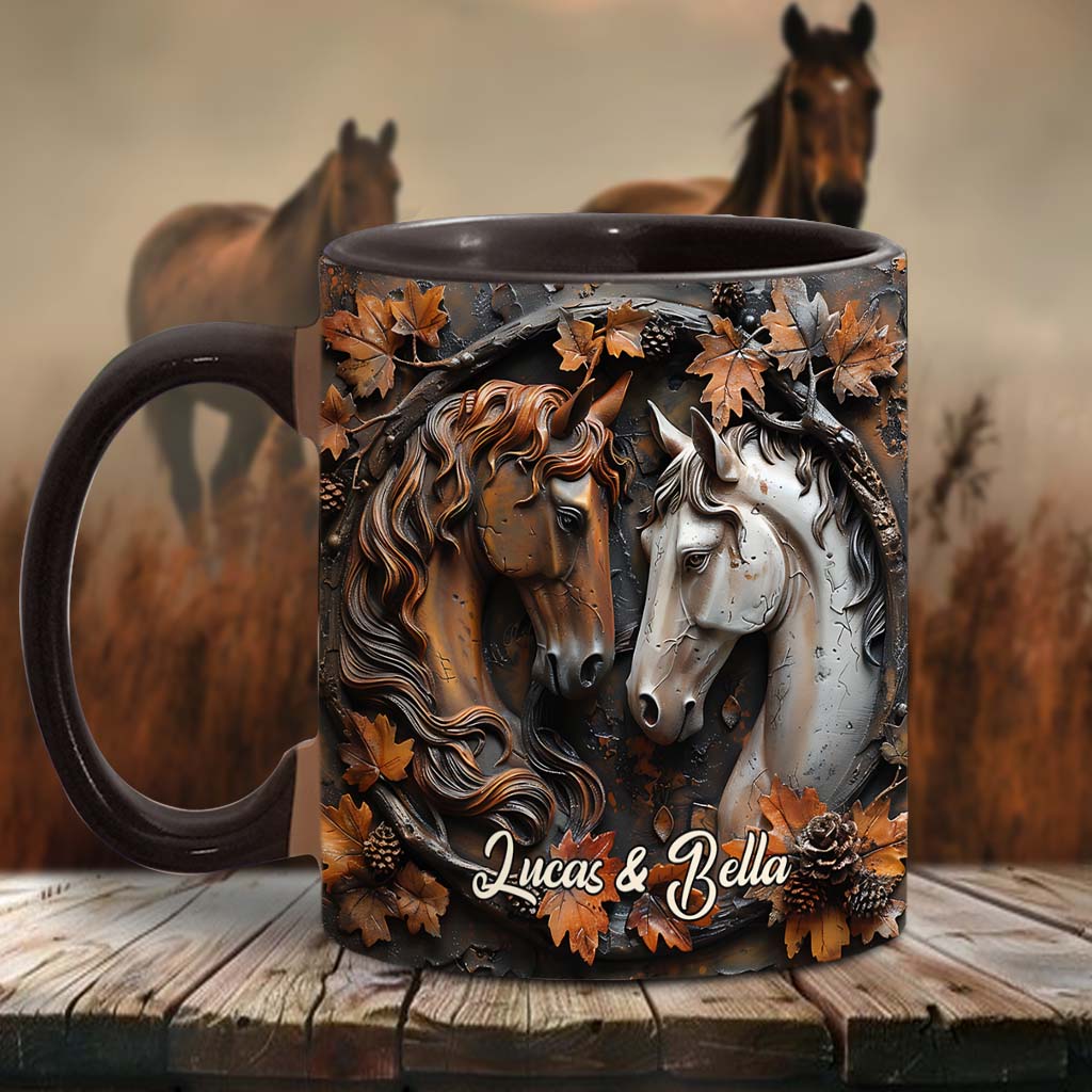 Mug personnalisé « C'est toi et moi » avec motif cheval
