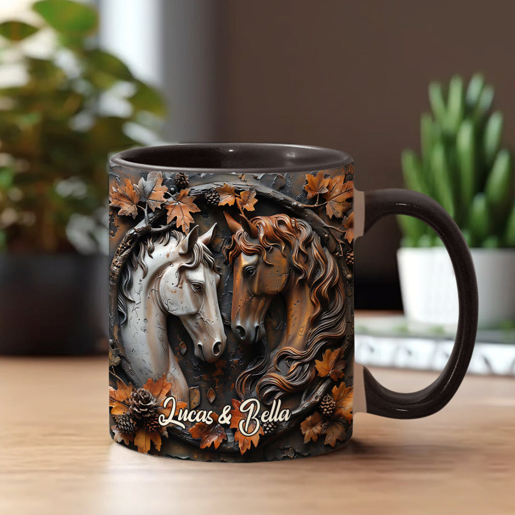 Mug personnalisé « C'est toi et moi » avec motif cheval