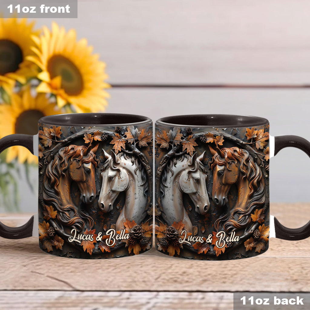 Mug personnalisé « C'est toi et moi » avec motif cheval