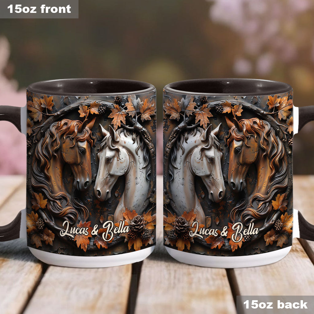 Mug personnalisé « C'est toi et moi » avec motif cheval