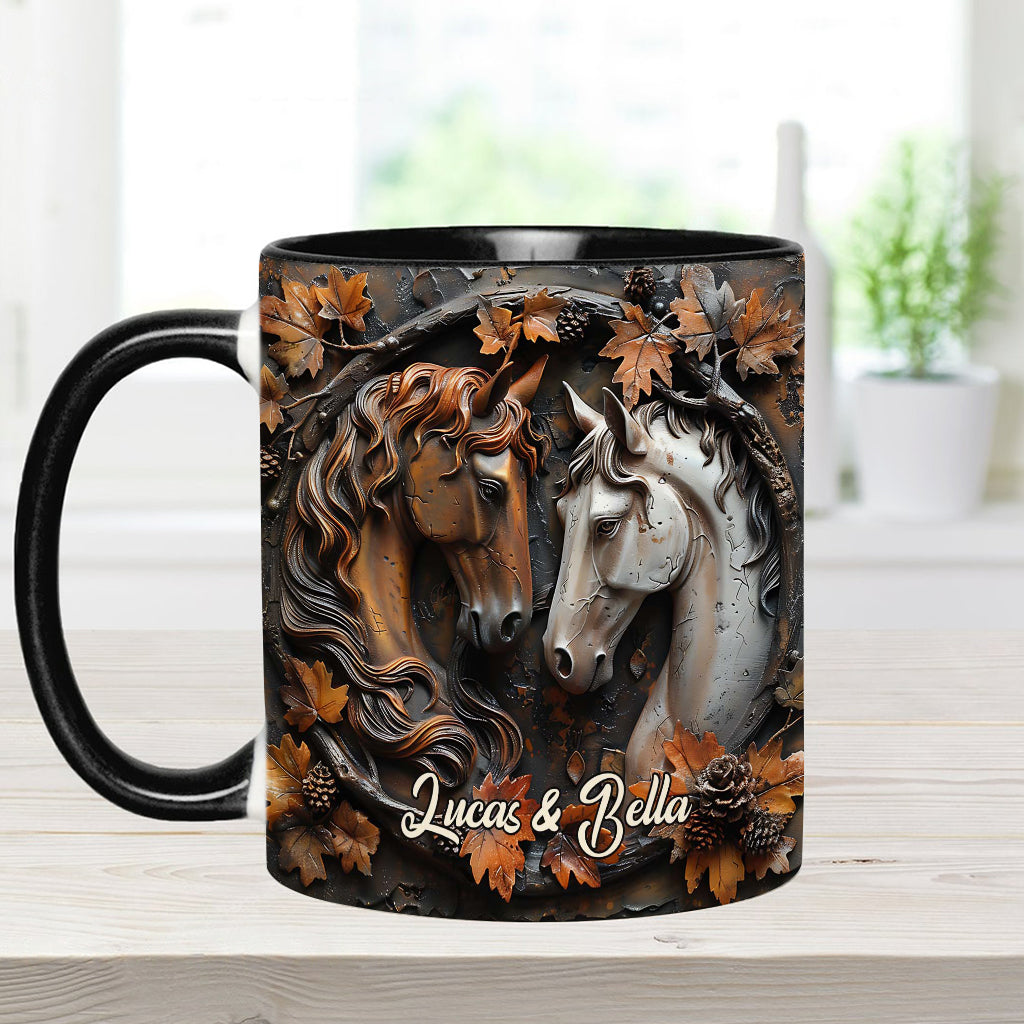 Mug personnalisé « C'est toi et moi » avec motif cheval