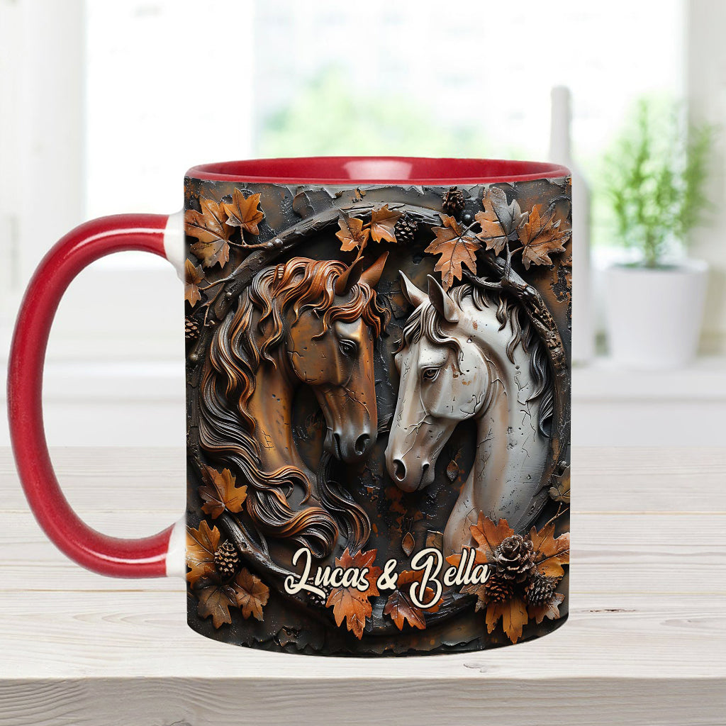 Mug personnalisé « C'est toi et moi » avec motif cheval