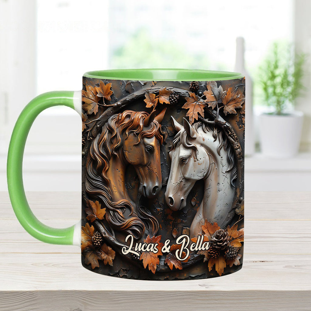 Mug personnalisé « C'est toi et moi » avec motif cheval