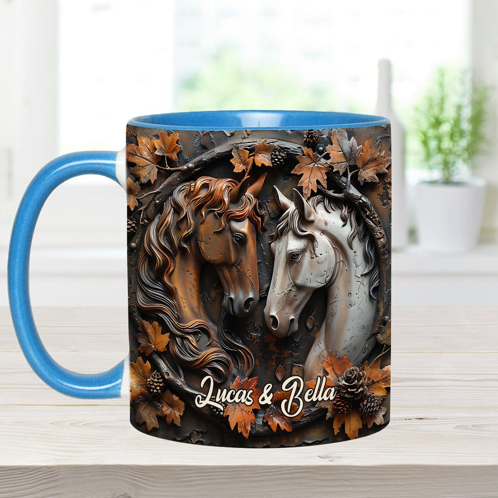 Mug personnalisé « C'est toi et moi » avec motif cheval