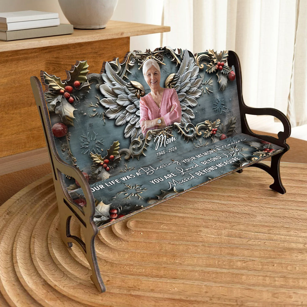 Your Life Was A Blessing Your Memory A Treasure - Personalized Memorial Wooden Bench