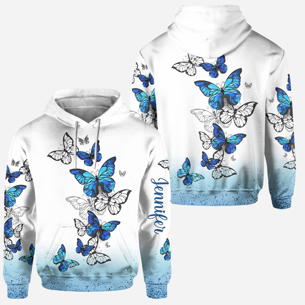 J'adore les papillons - Sweat à capuche et legging personnalisés papillons