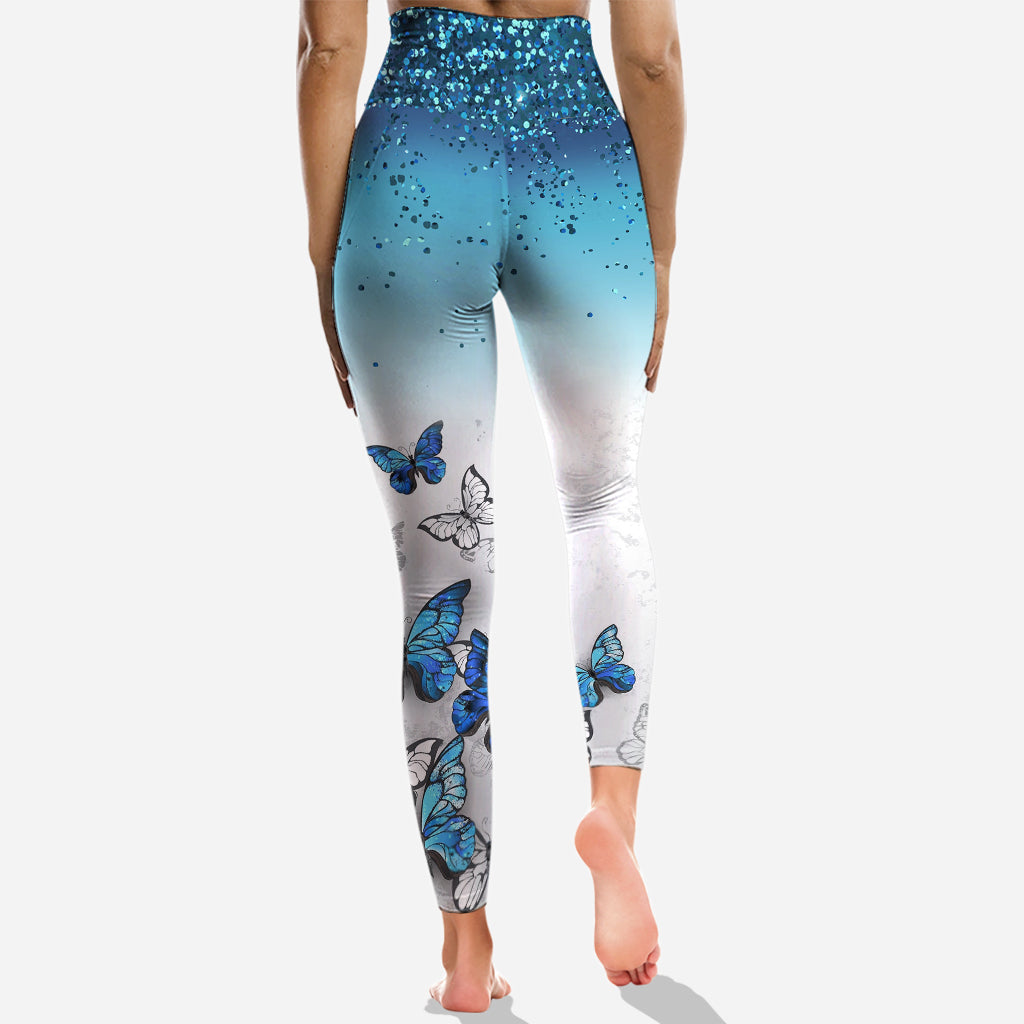 J'adore les papillons - Sweat à capuche et legging personnalisés papillons