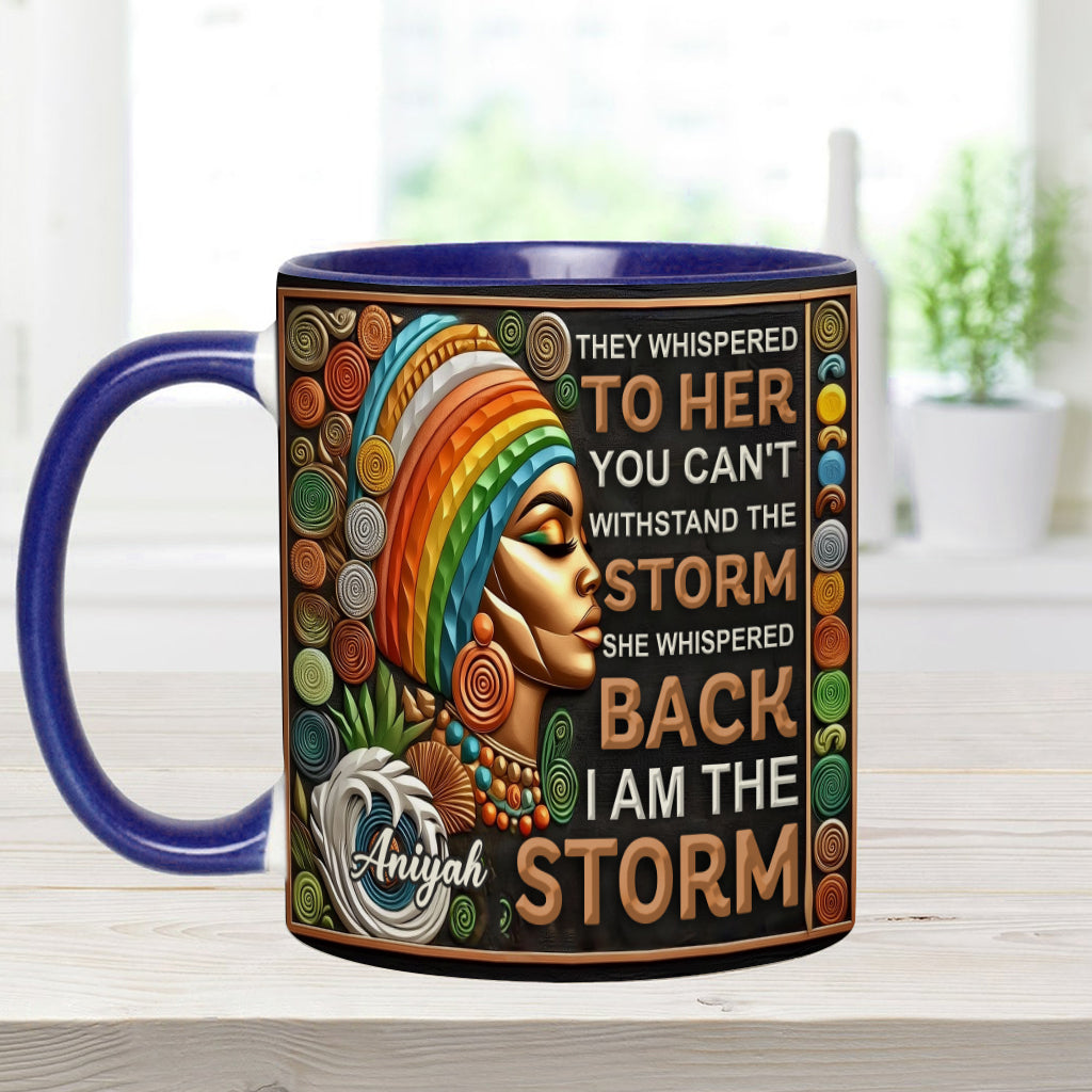 Je suis la tempête - Mug personnalisé à accent afro-américain