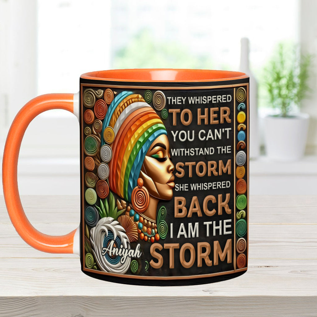 Je suis la tempête - Mug personnalisé à accent afro-américain